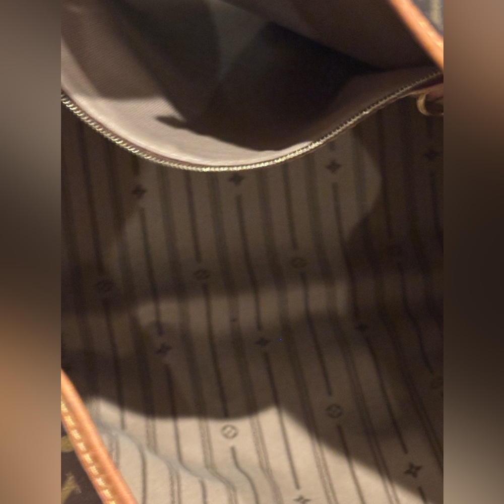 Louis Vuitton Monogram Tote in Brown and Tan Leather Trim - Picture 12 of 13